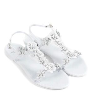 MONCLER Amandine rubber flat sandals made in Italy